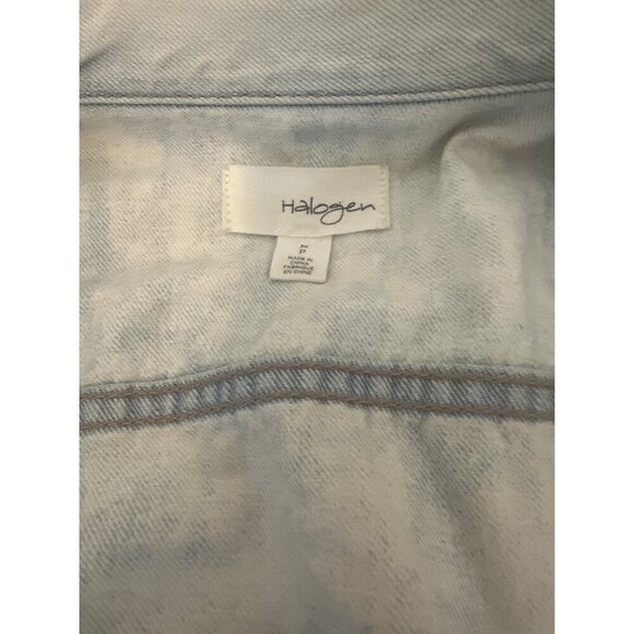 Halogen Bleached-Out Wash Denim Jacket, Size: MP - Picture 8 of 11